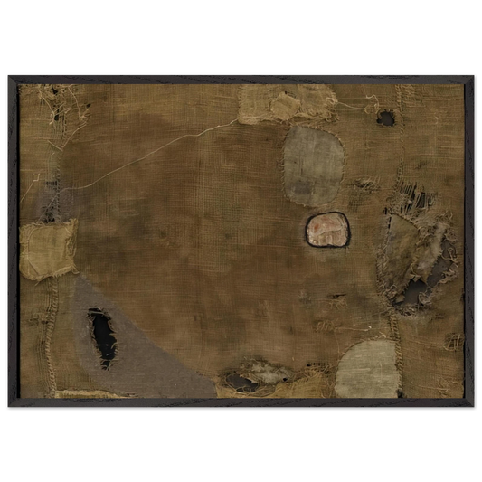 Sackcloth - 1953 - Alberto Burri 70x100 cm / 28x40 inches Framed Art Print – Black Wooden Frame