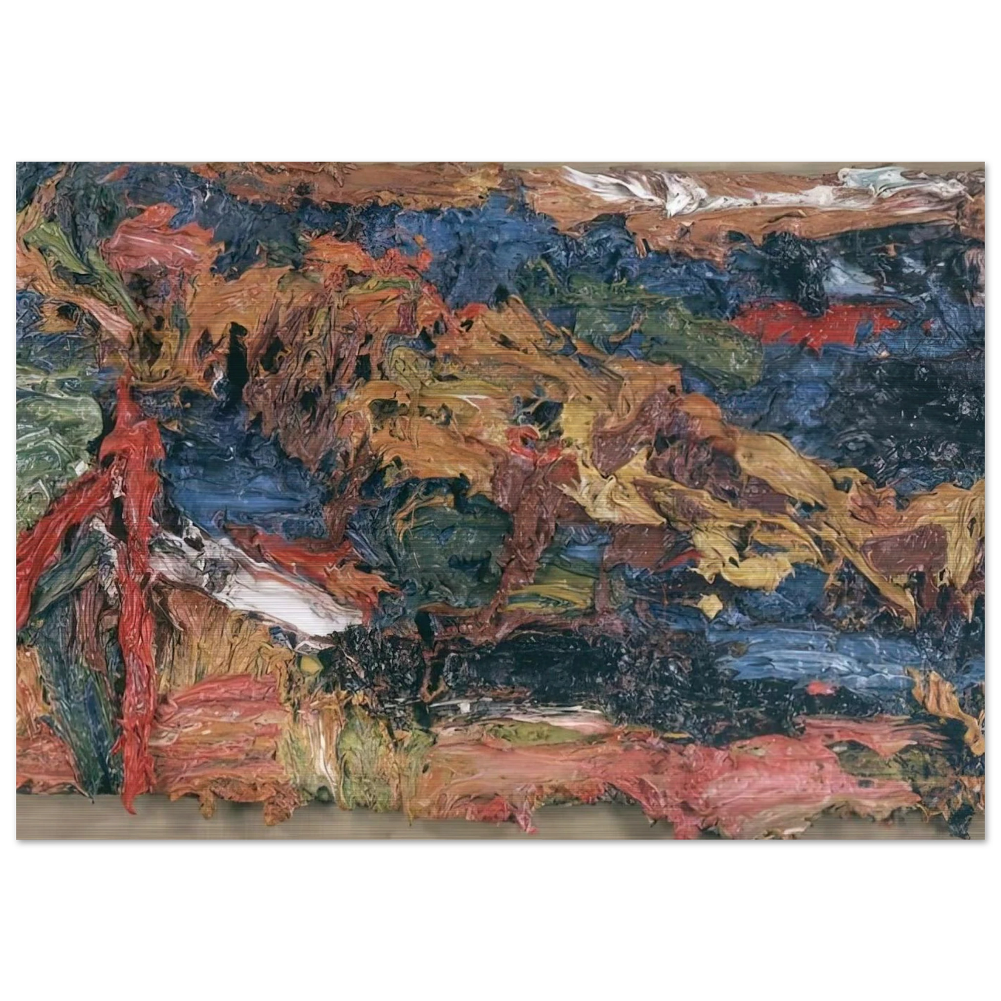 E O W ON HER BLUE EIDERDOWN III - Frank Auerbach Brushed Aluminum Print - 70x100 cm / 28x40 inches | Frank Auerbach Aluminum Print | Frank Auerbach Prints