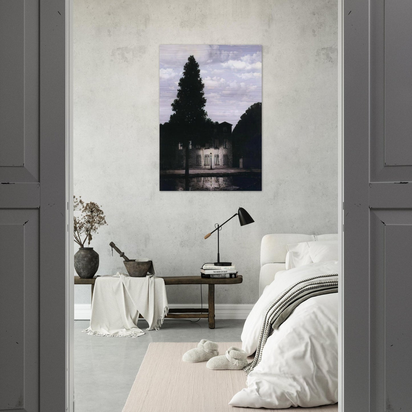 THE EMPIRE OF LIGHTS 1954 - Rene Magritte Brushed Aluminum Print - 70x100 cm / 28x40 inches | Rene Magritte Aluminum Print | Rene Magritte Prints