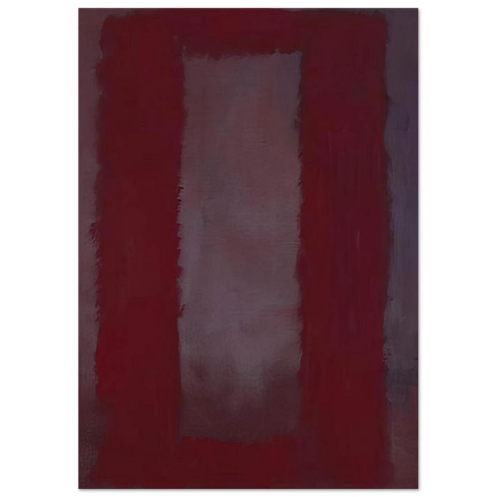 Mark Rothko - Red on Maroon - 1959 Wall Art - 30x40 cm / 12x16 inches - Premium Wooden Framed Poster With Fine Art Paper - Black frame