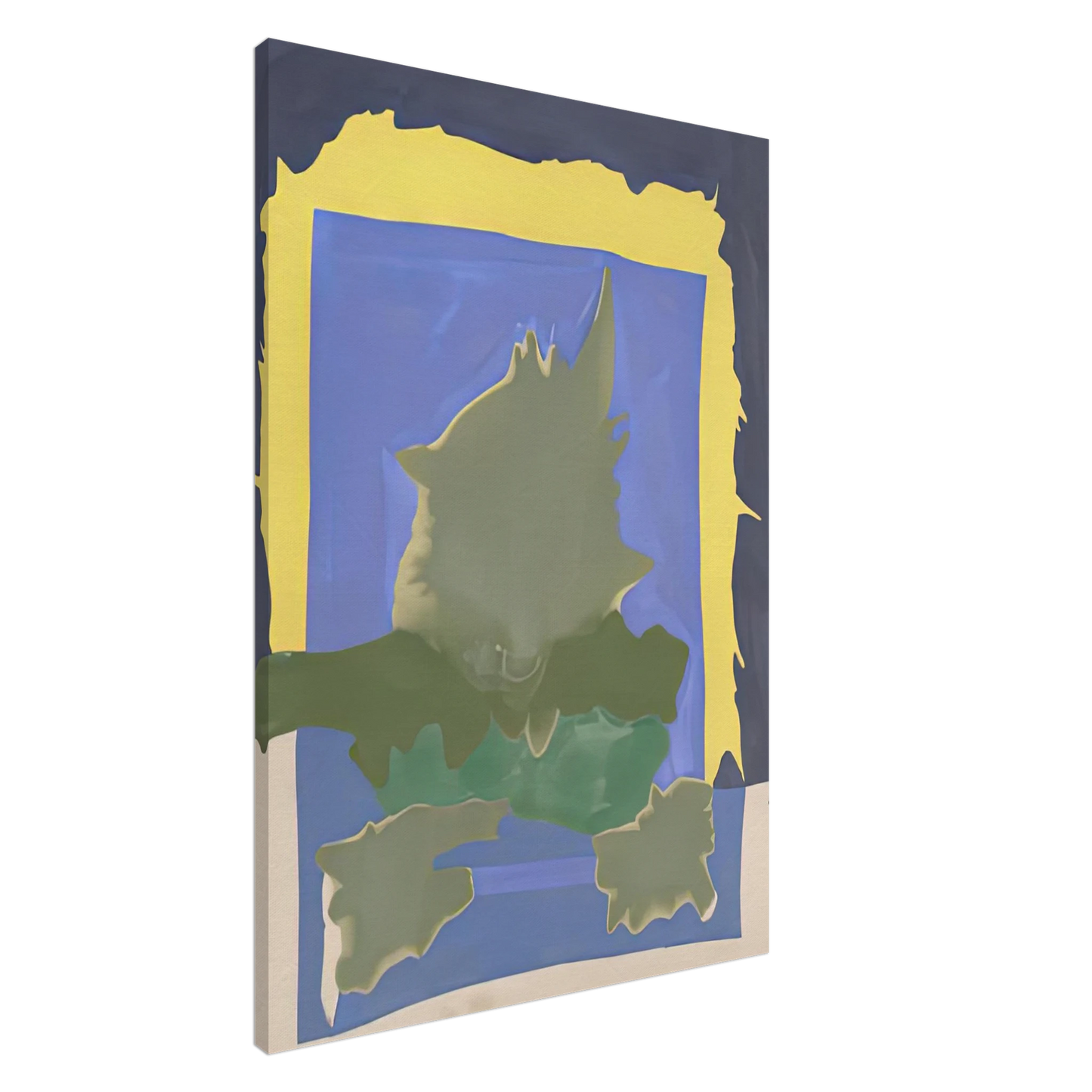Helen Frankenthaler - Interior Landscape, 1964- Wall Art - 60x80 cm / 24x32 inches - Premium Wooden Framed Poster With Fine Art Paper-canvas - Black frame