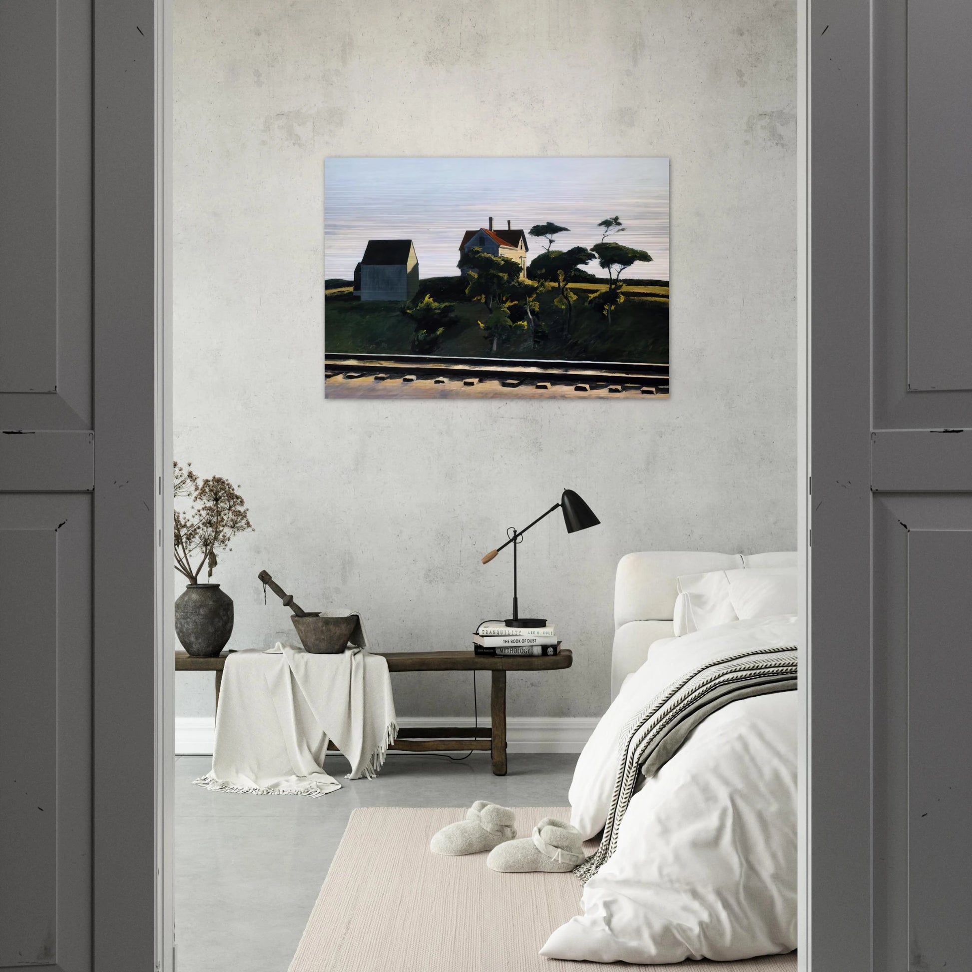New York, New Haven and Hartford - Edward Hopper Brushed Aluminum Print - 70x100 cm / 28x40 inches | Edward Hopper Aluminum Print | Edward Hopper Prints