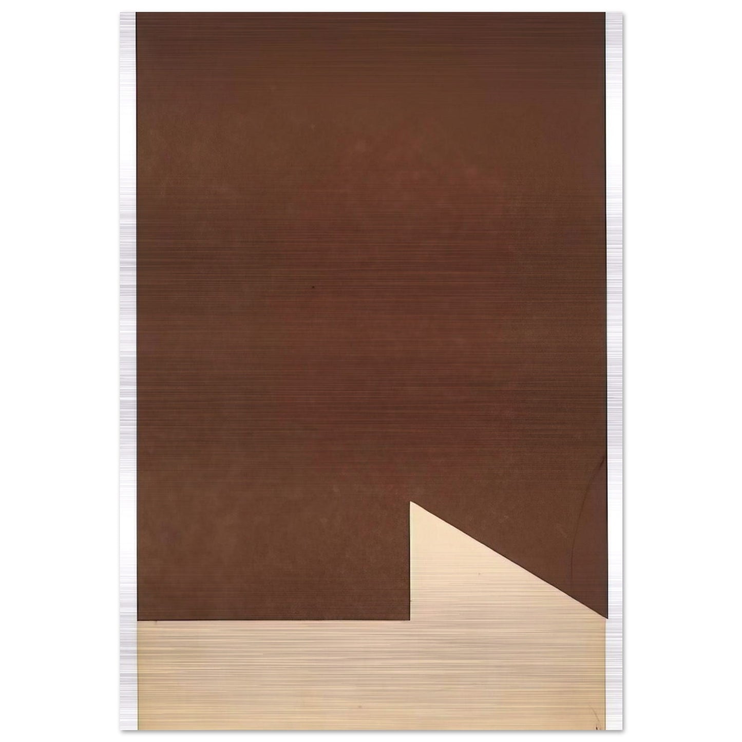 Brown and White - Ellsworth Kelly Brushed Aluminum Print - 70x100 cm / 28x40 inches | Ellsworth Kelly Aluminum Print | Ellsworth Kelly Prints