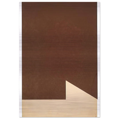 Brown and White - Ellsworth Kelly Brushed Aluminum Print - 70x100 cm / 28x40 inches | Ellsworth Kelly Aluminum Print | Ellsworth Kelly Prints