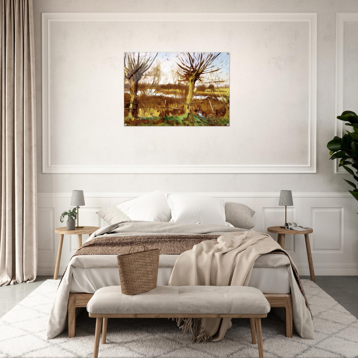 Landscape with trees, Calcot-on-the-Thames - John Singer Sargent Acrylic Print - 70x100 cm / 28x40″ inches