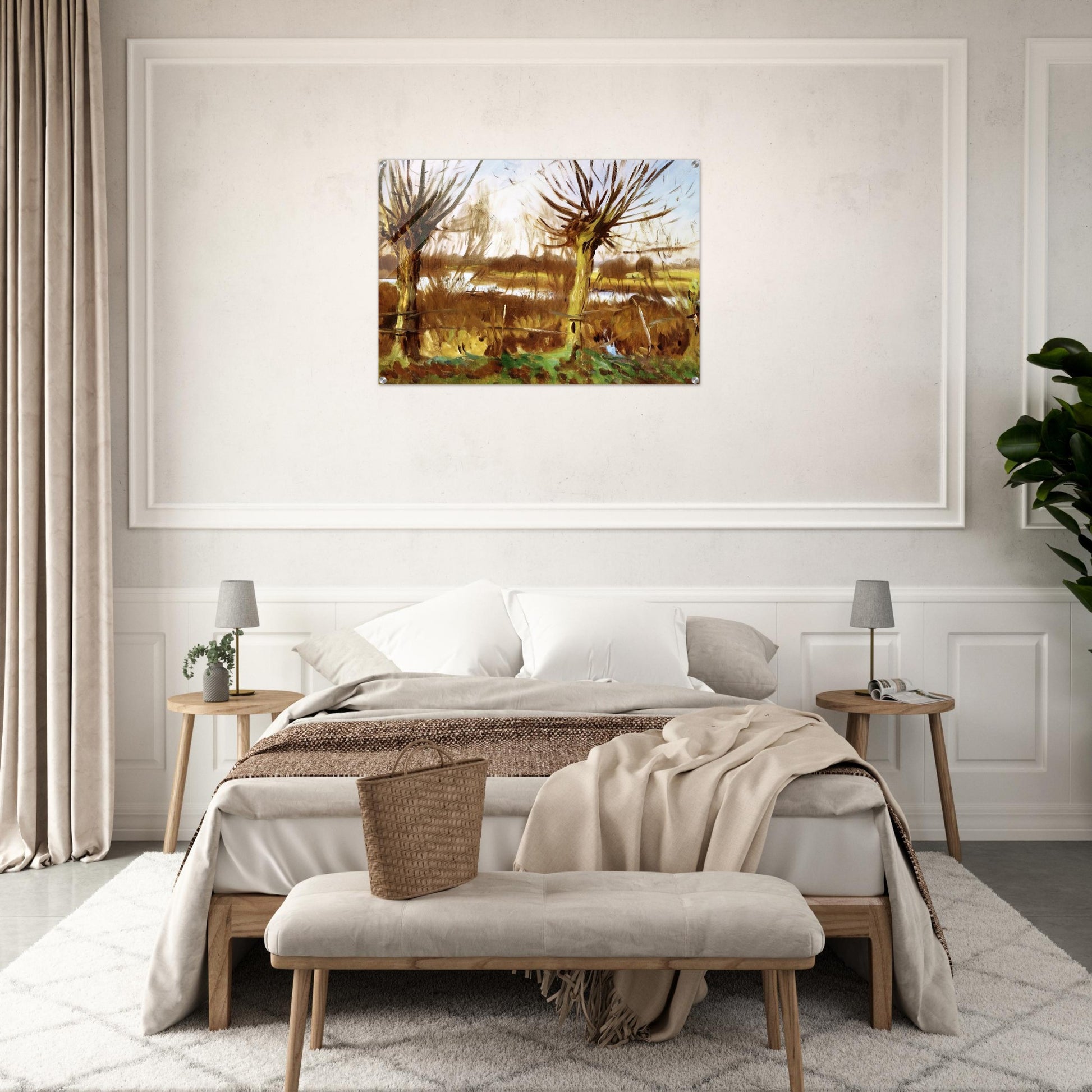 Landscape with trees, Calcot-on-the-Thames - John Singer Sargent Acrylic Print - 70x100 cm / 28x40″ inches