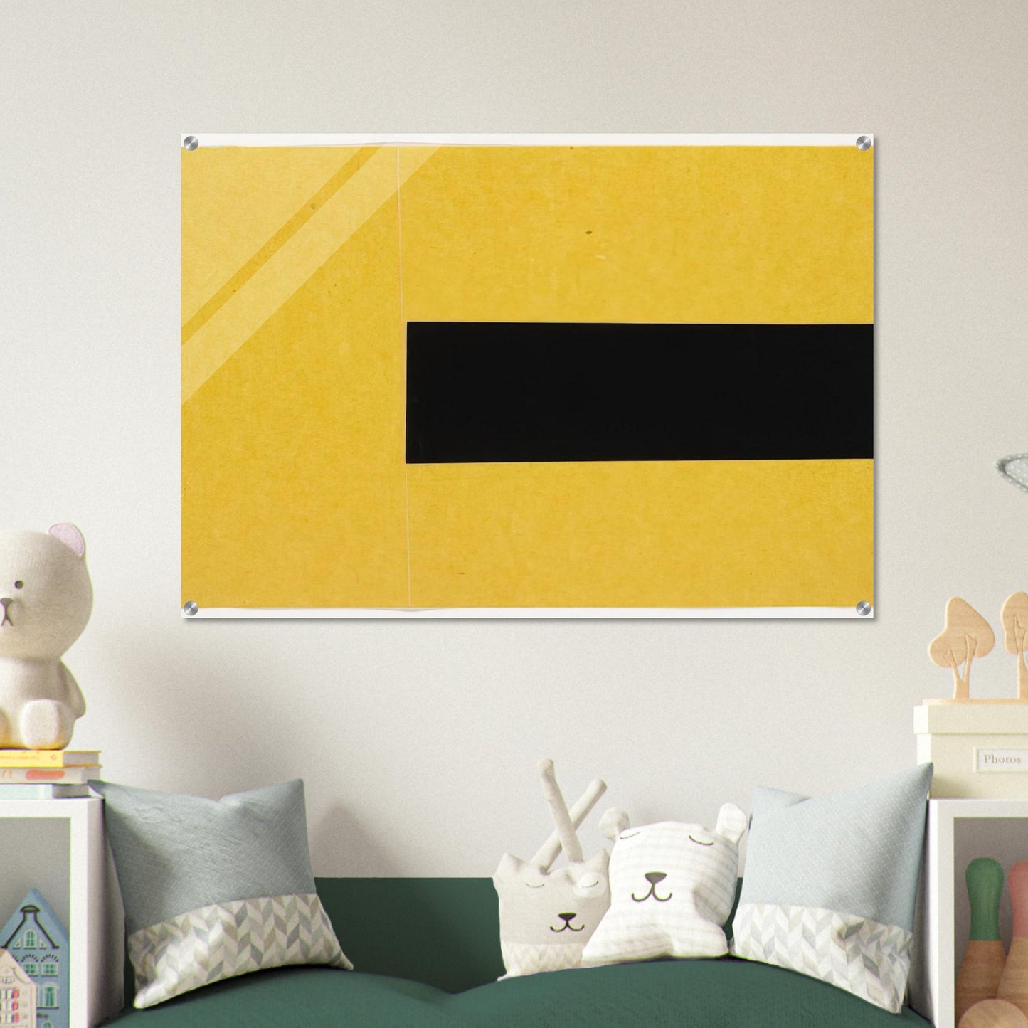 Black and Yellow from the series Line Form Color - Ellsworth Kelly Acrylic Print - 70x100 cm / 28x40″ inches