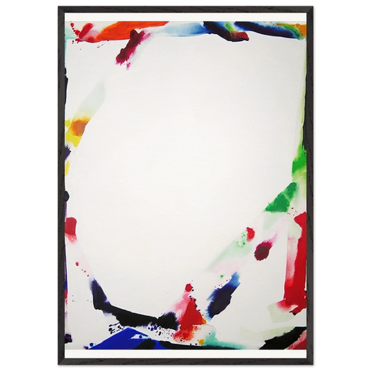 Her Blue Surround  SFP71-18  - Sam Francis 70x100 cm / 28x40 inches Framed Art Print – Black Wooden Frame