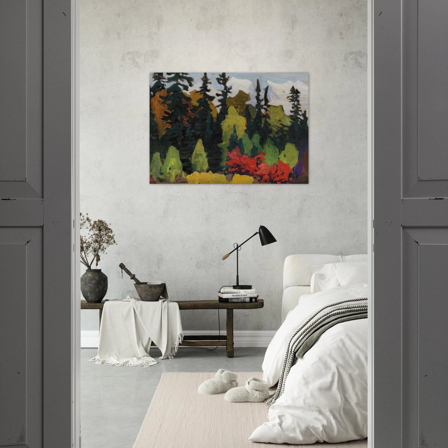 Woods, Algoma - 1918 - Lawren Harris Brushed Aluminum Print - 70x100 cm / 28x40 inches | Lawren Harris Aluminum Print | Lawren Harris Prints