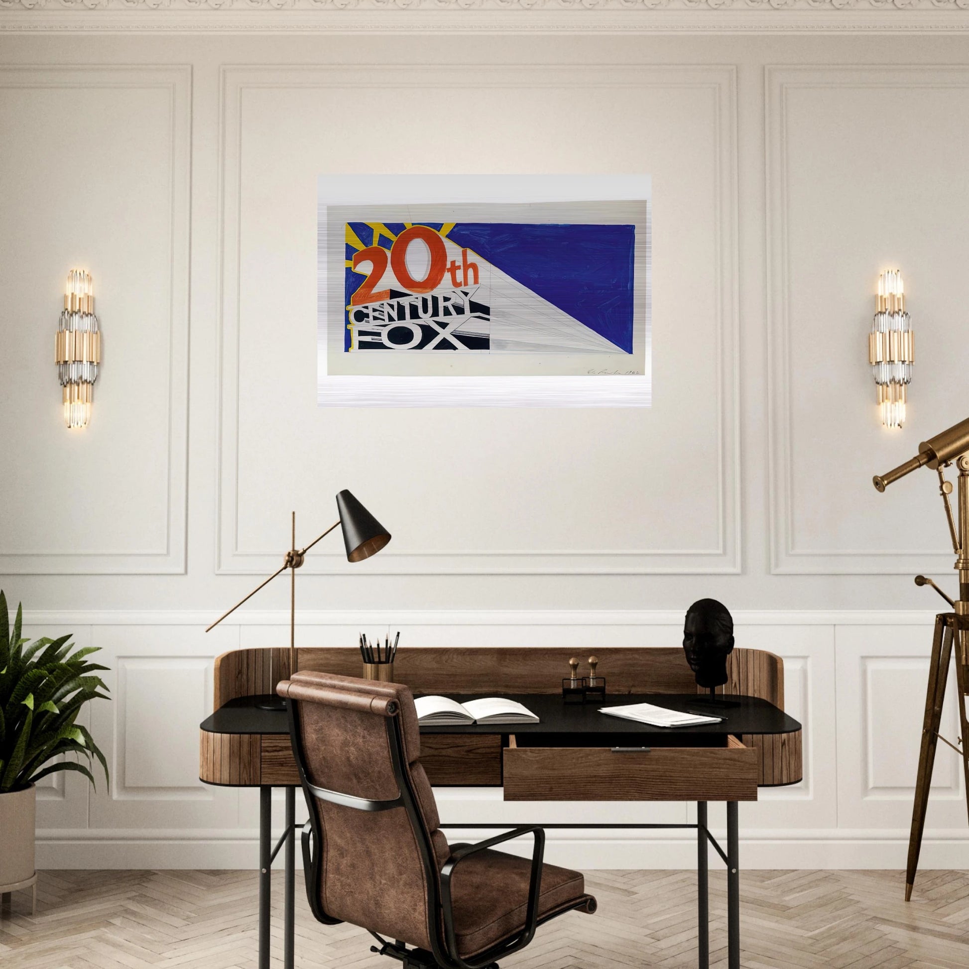 TRADEMARK 3 1962 - Edward Ruscha Brushed Aluminum Print - 70x100 cm / 28x40 inches | Edward Ruscha Aluminum Print | Edward Ruscha Prints