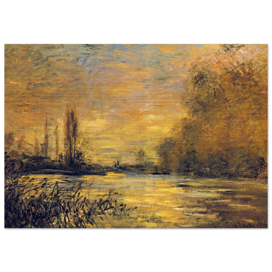The Small Arm of the Seine at Argenteuil - claude monet Brushed Aluminum Print - 70x100 cm / 28x40 inches | claude monet Aluminum Print | claude monet Prints