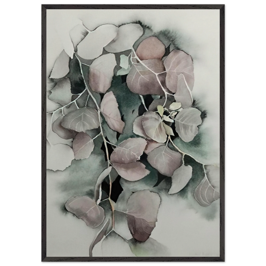 Autumn Leaves - Eyvind Earle 70x100 cm / 28x40 inches Framed Art Print – Black Wooden Frame