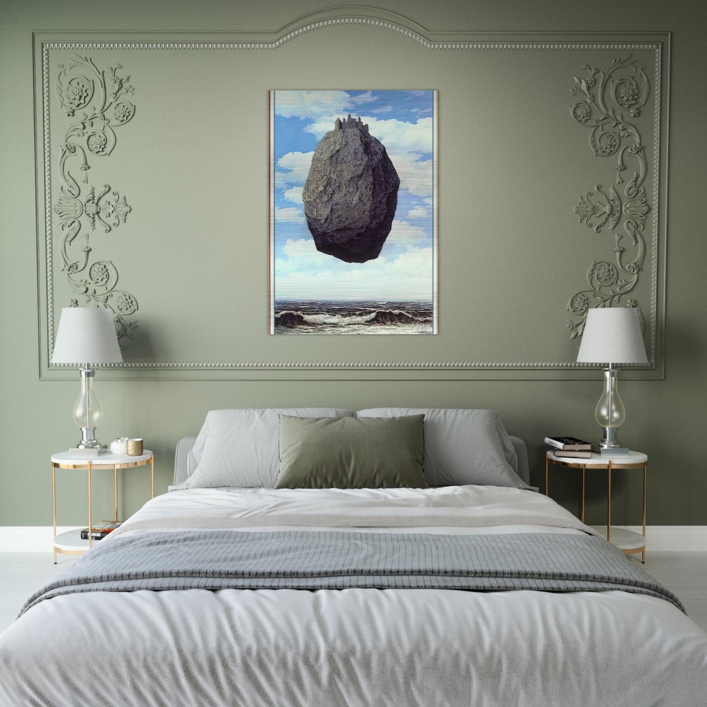 THE CASTLE OF THE PYRENEES 1959 - Rene Magritte Brushed Aluminum Print - 70x100 cm / 28x40 inches | Rene Magritte Aluminum Print | Rene Magritte Prints