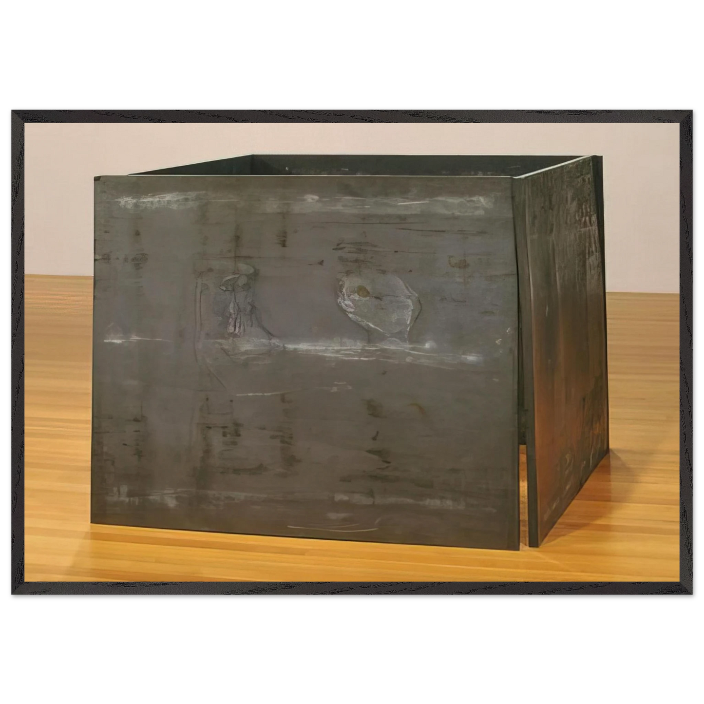 ONE TON PROP HOUSE OF CARDS 1969 - Richard Serra 70x100 cm / 28x40 inches Framed Art Print – Black Wooden Frame