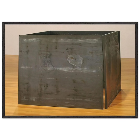 ONE TON PROP HOUSE OF CARDS 1969 - Richard Serra 70x100 cm / 28x40 inches Framed Art Print – Black Wooden Frame
