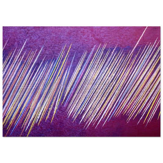 Red Line Painting II - 1968 - Ronnie Landfield Brushed Aluminum Print - 70x100 cm / 28x40 inches | Ronnie Landfield Aluminum Print | Ronnie Landfield Prints