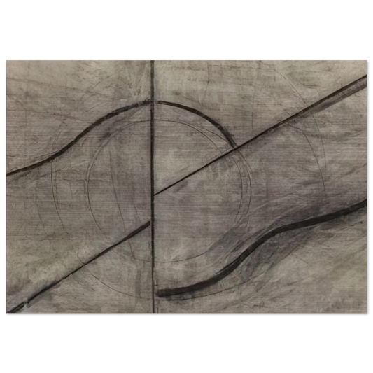 Drawing Based Upon the Breath - Allan Kaprow Brushed Aluminum Print - 70x100 cm / 28x40 inches | Allan Kaprow Aluminum Print | Allan Kaprow Prints