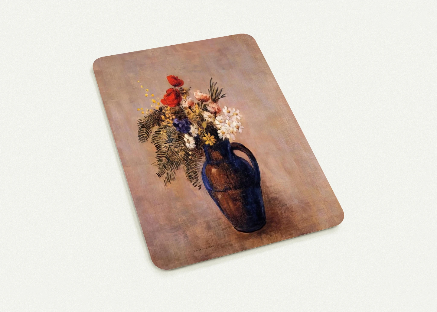 BOUQUET OF FLOWERS IN A BLUE VASE By Odilon Redon Pack of 10 Post Cards | Odilon Redon Post Cards | A6 (10.5 x 14.8 cm) - 4.1 x 5.8 inches