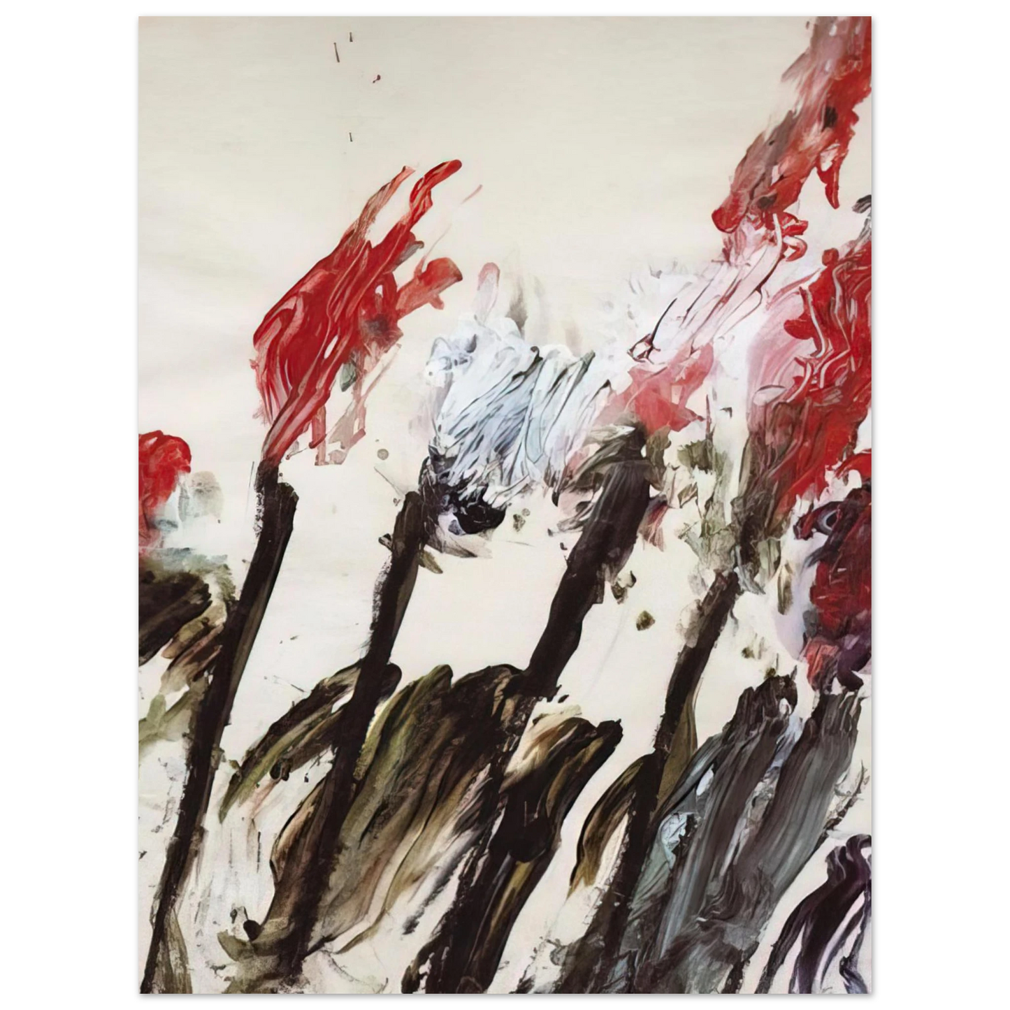 Cy Twombly - Nicola's Irises  75x100 cm / 30x40inches Fine Art Poster