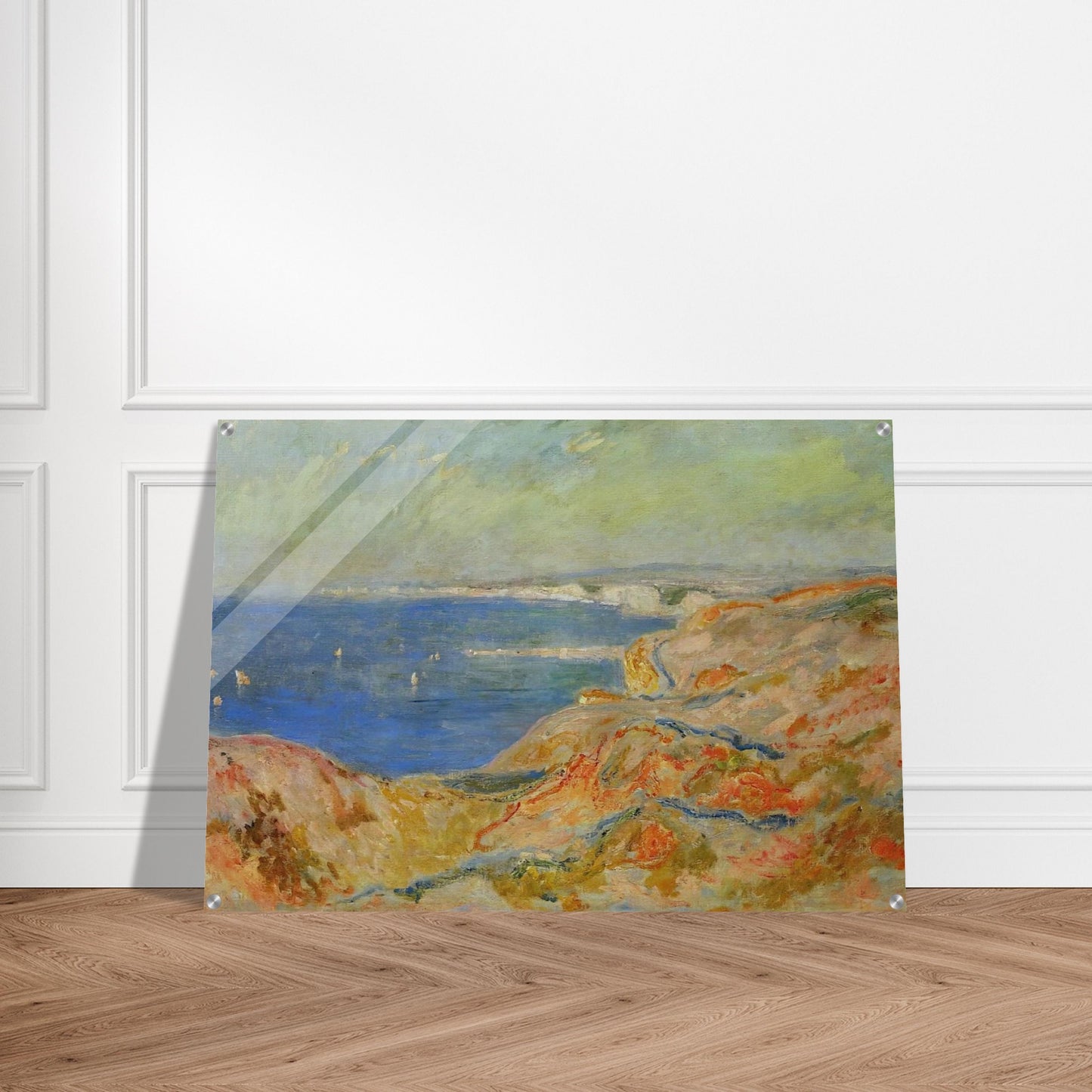 On the Cliff near Dieppe - claude monet Acrylic Print - 70x100 cm / 28x40″ inches
