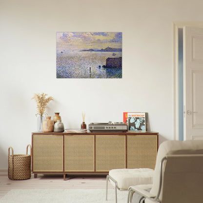 SAILBOATS AND ESTUARY 1892 - Theo van Rysselberghe Brushed Aluminum Print - 70x100 cm / 28x40 inches | Theo van Rysselberghe Aluminum Print | Theo van Rysselberghe Prints