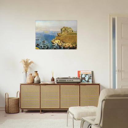 THE POINTE DE PER KIRIDEC AT ROSCOFF - Theo van Rysselberghe Brushed Aluminum Print - 70x100 cm / 28x40 inches | Theo van Rysselberghe Aluminum Print | Theo van Rysselberghe Prints
