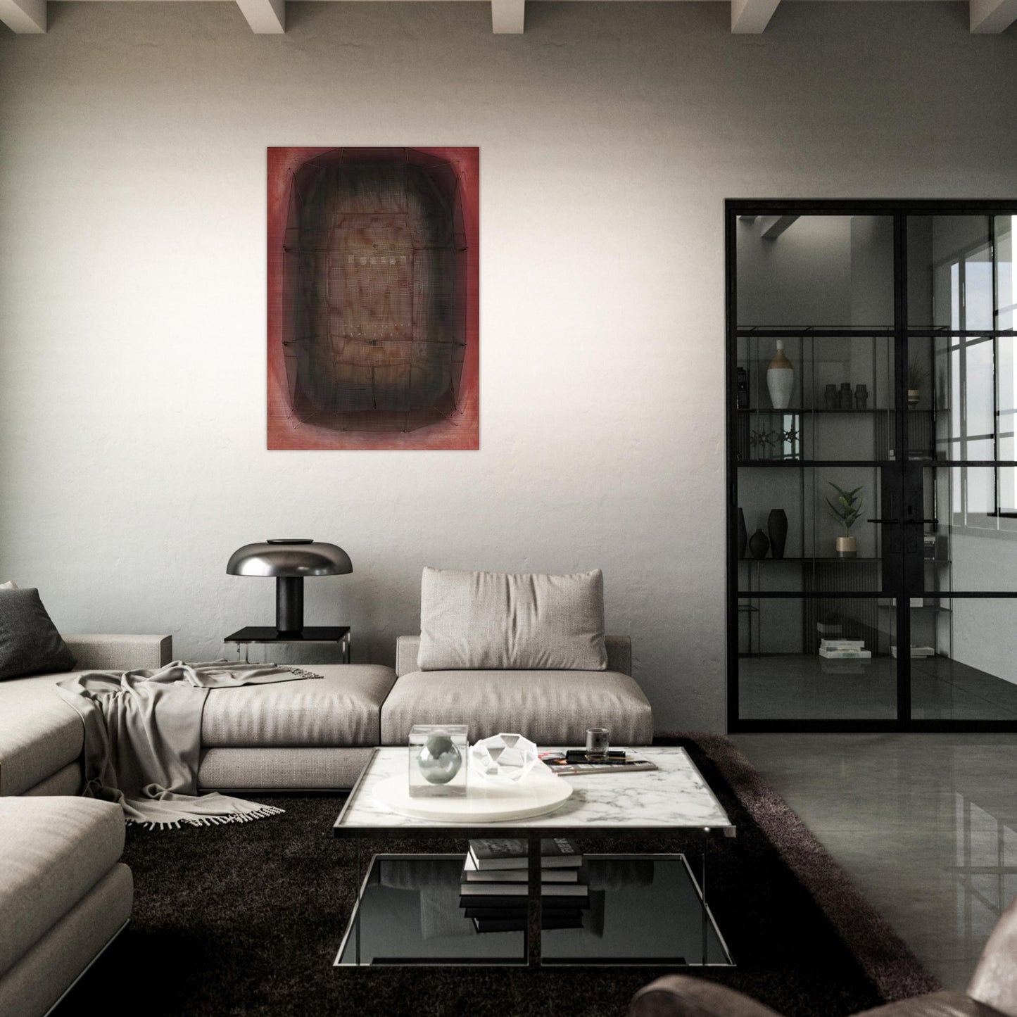 Espejo Púrpura - Art Informel - Manuel Rivera Brushed Aluminum Print - 70x100 cm / 28x40 inches | Manuel Rivera Aluminum Print | Manuel Rivera Prints