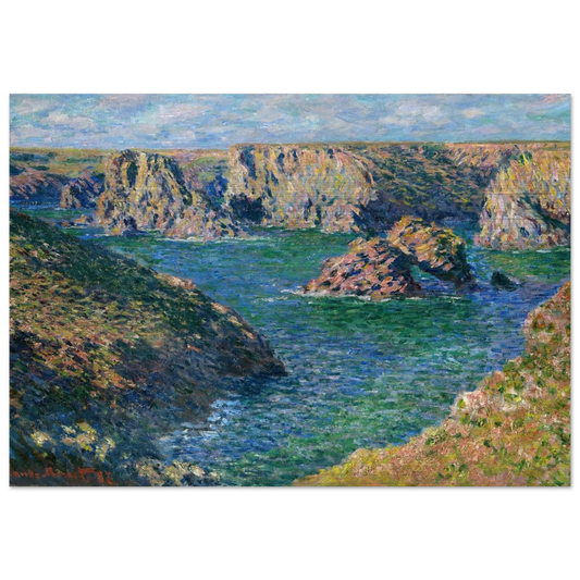 Port Donnant, Belle Ile - claude monet Brushed Aluminum Print - 70x100 cm / 28x40 inches | claude monet Aluminum Print | claude monet Prints