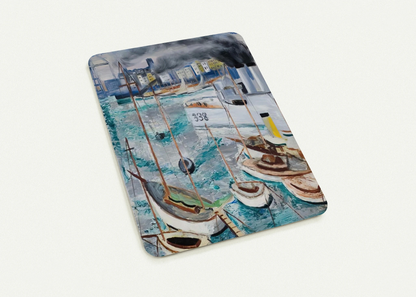 MARSEILLE PORT 1 By Moise Kisling Pack of 10 Post Cards | Moise Kisling Post Cards | A6 (10.5 x 14.8 cm) - 4.1 x 5.8 inches