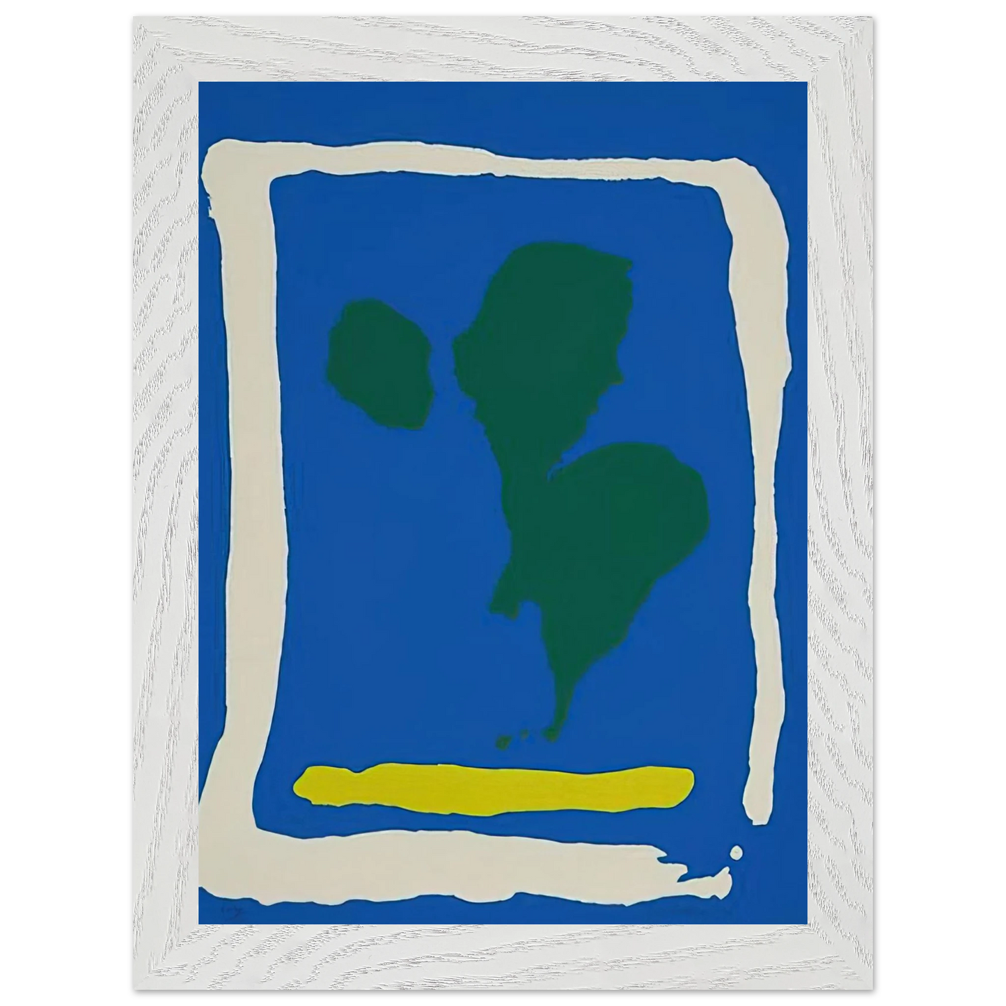 Helen Frankenthaler - Air Frame - 1965 Wall art - 27x35 cm / 11x14 inches - Premium Wooden Framed Poster With Fine Art Paper-canvas - Black frame