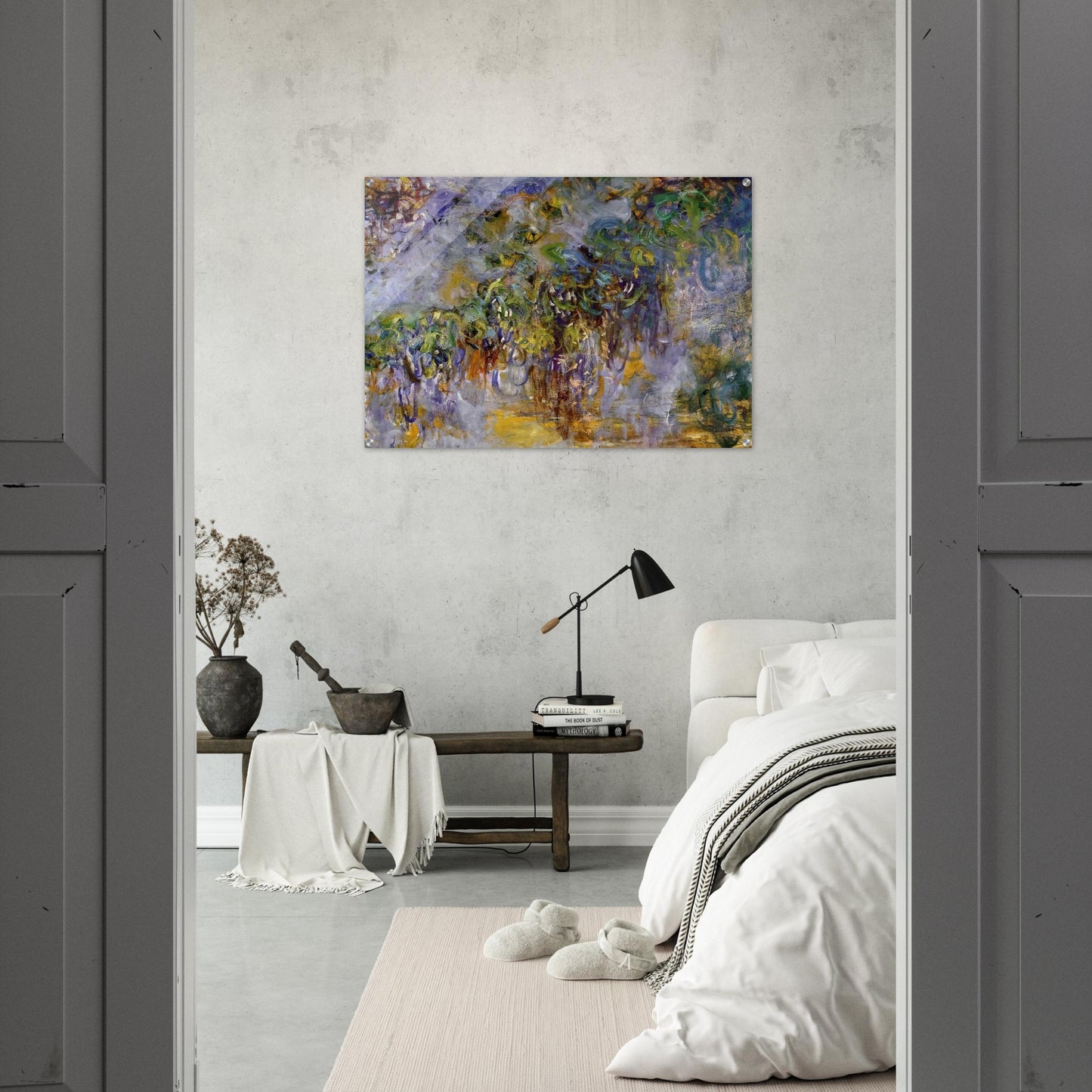 Wisteria right half - claude monet Acrylic Print - 70x100 cm / 28x40″ inches