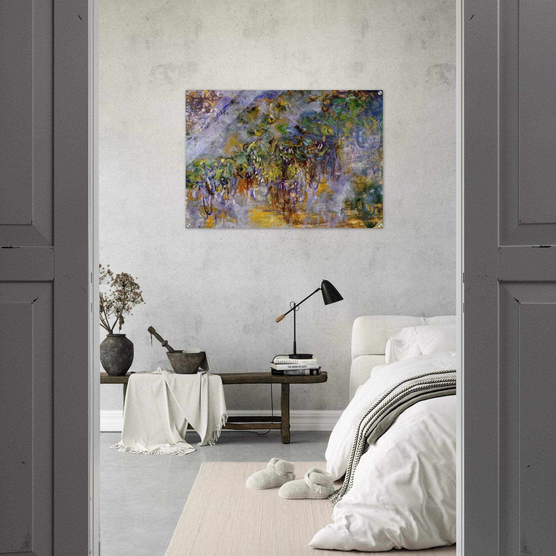 Wisteria right half - claude monet Acrylic Print - 70x100 cm / 28x40″ inches