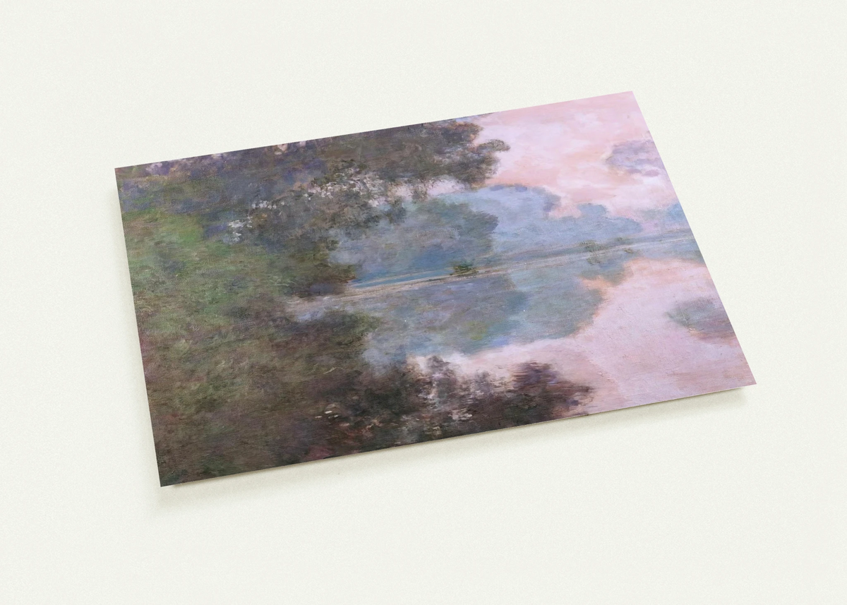 Morning on the Seine, near Giverny By claude monet Pack of 10 Post Cards | claude monet Post Cards | A6 (10.5 x 14.8 cm) - 4.1 x 5.8 inches