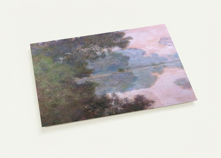Morning on the Seine, near Giverny By claude monet Pack of 10 Post Cards | claude monet Post Cards | A6 (10.5 x 14.8 cm) - 4.1 x 5.8 inches