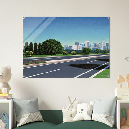 City Highway - Hiroshi Nagai Acrylic Print - 70x100 cm / 28x40″ inches
