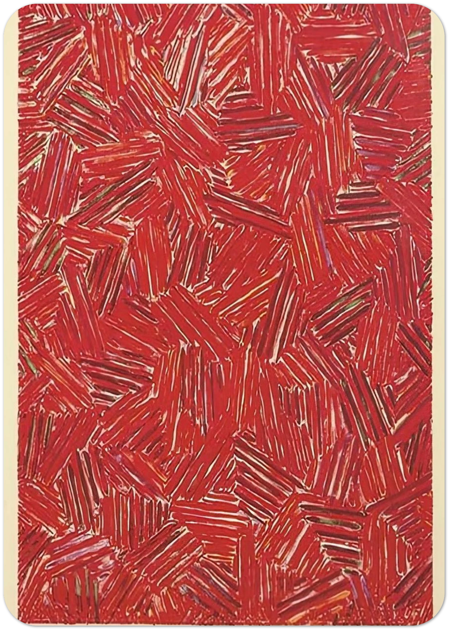 CICADA ULAE 219 By Jasper Johns Pack of 10 Post Cards | Jasper Johns Post Cards | A6 (10.5 x 14.8 cm) - 4.1 x 5.8 inches