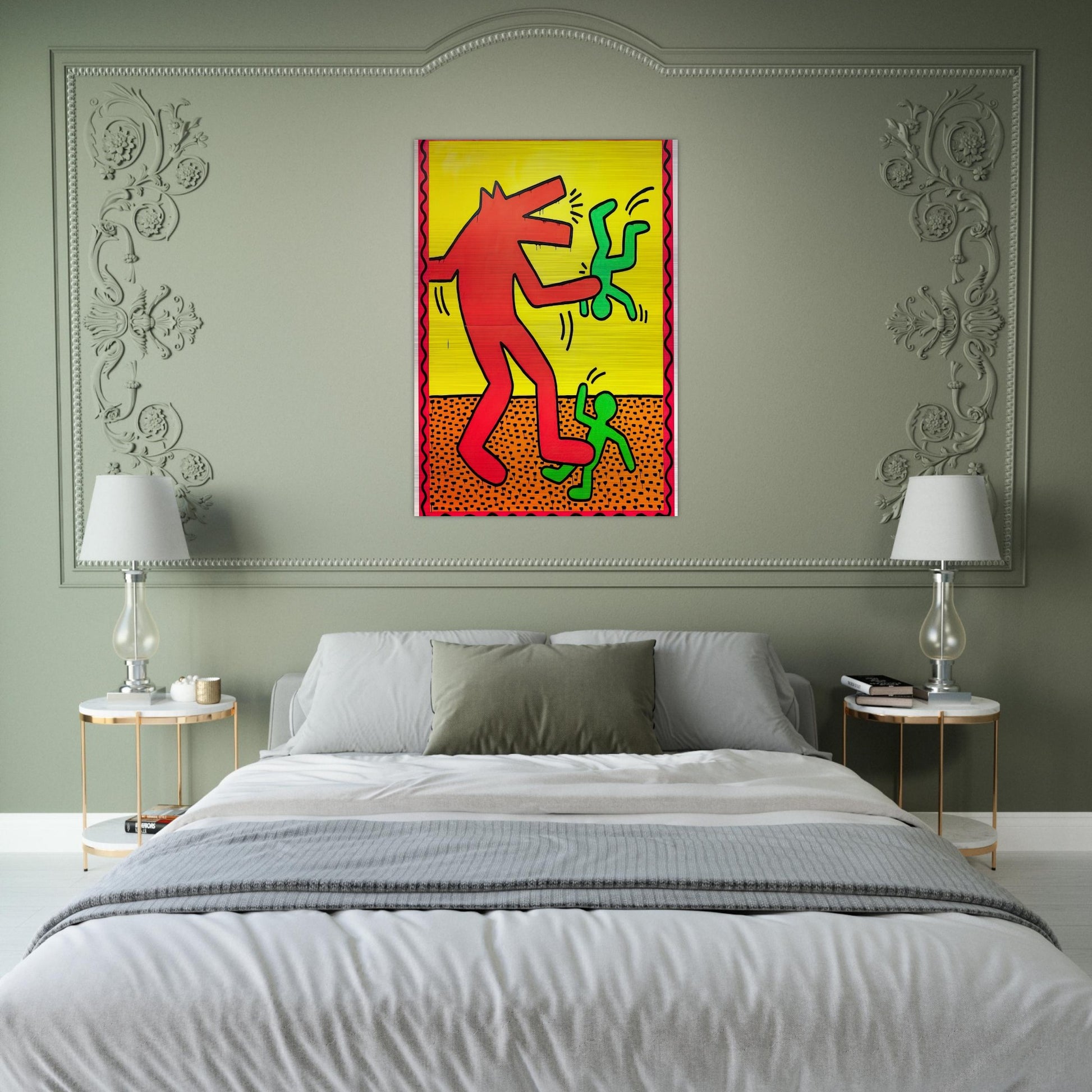 UNTITLED 1982 1 - Keith Haring Brushed Aluminum Print - 70x100 cm / 28x40 inches | Keith Haring Aluminum Print | Keith Haring Prints