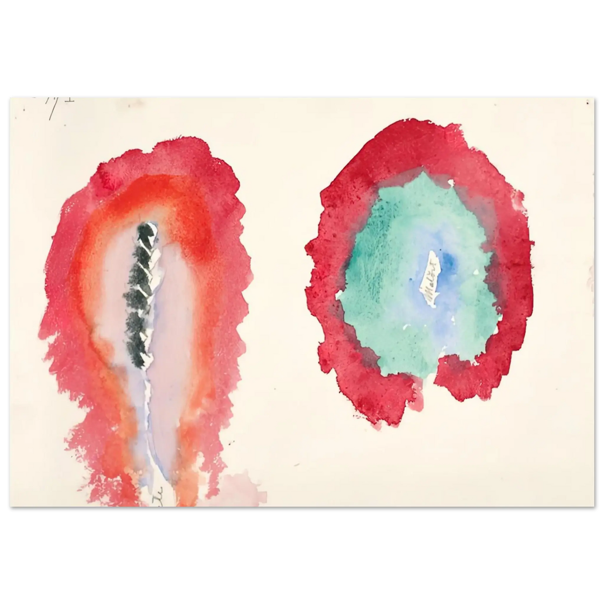 Hilma af Klint - WHEAT AND WORMWOOD 1922 Wall art - 13x18 cm / 5x7 Inches - Fine Art Poster - -