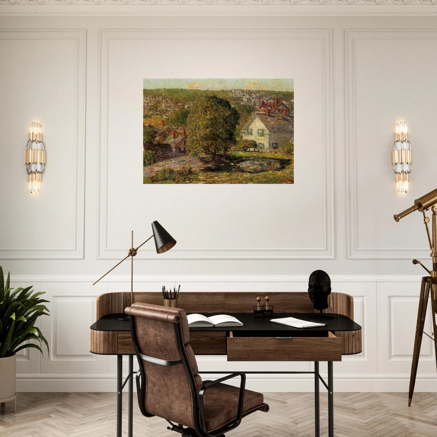 Outskirts of East Gloucester - Childe Hassam Brushed Aluminum Print - 70x100 cm / 28x40 inches | Childe Hassam Aluminum Print | Childe Hassam Prints