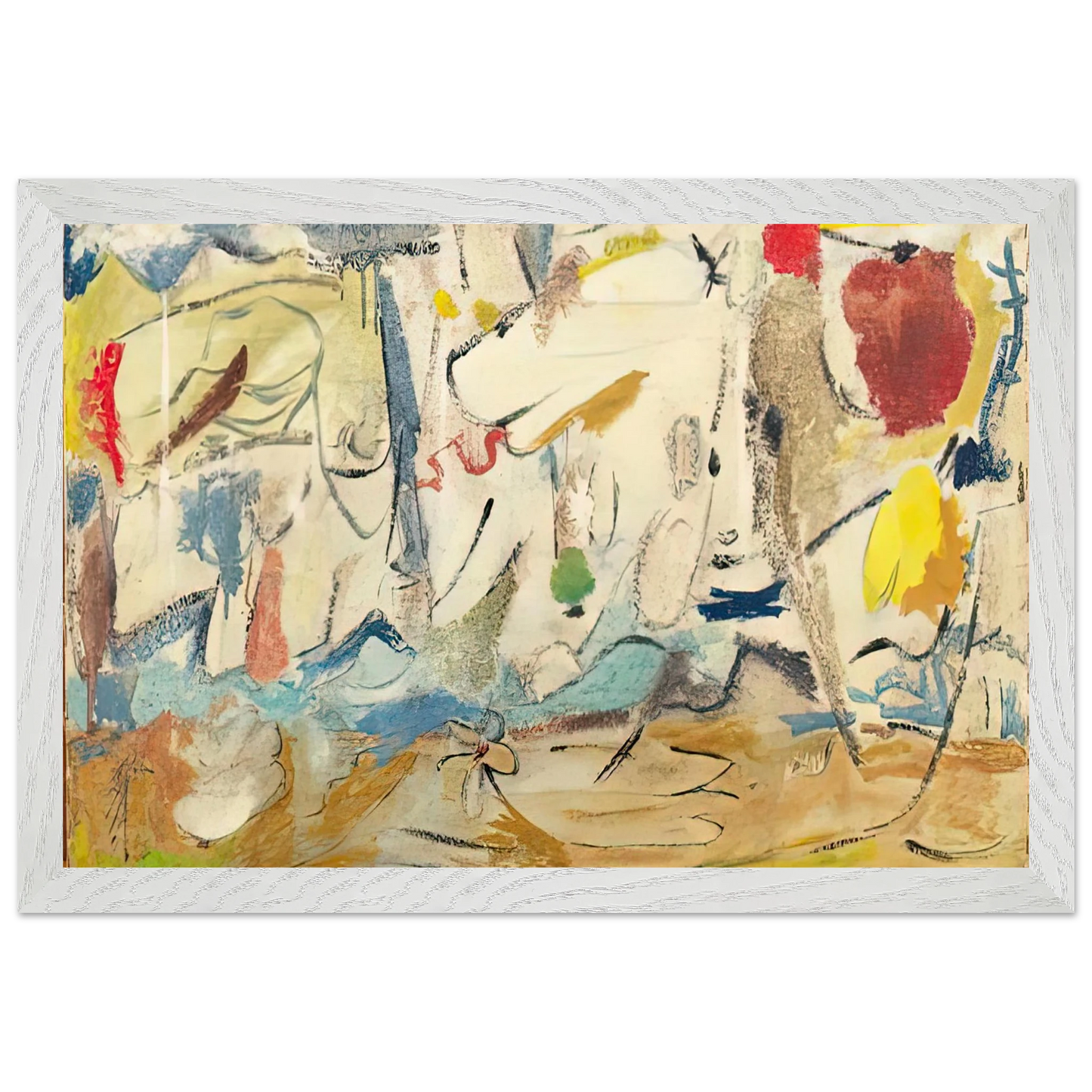 Helen Frankenthaler - Cloudscape, 1951- Wall Art - 30x40 cm / 12x16 inches - Fine Art Poster-canvas - -