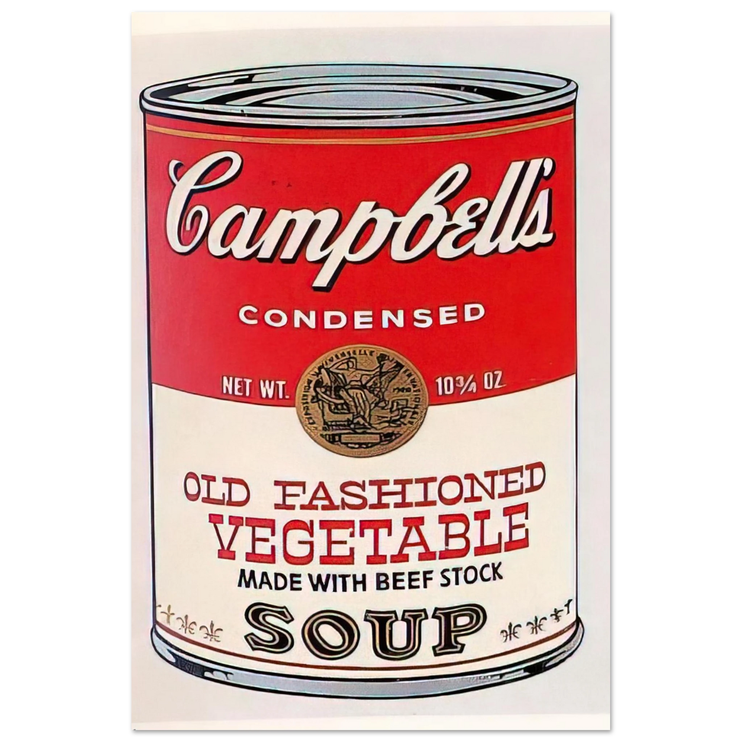 Andy Warhol - Campbell's Soup Can  Old Fashioned Vegetable  Fine Art Poster