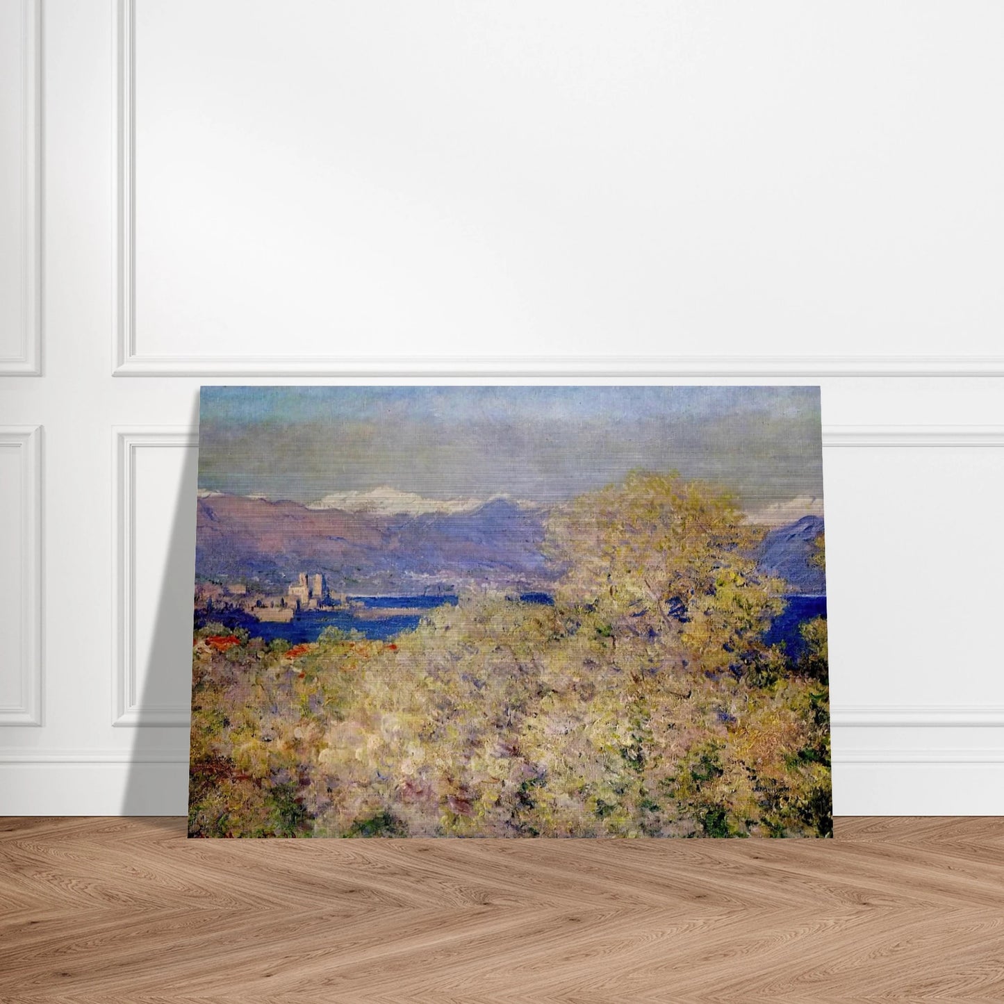 Antibes - View of the Salis Gardens - claude monet Brushed Aluminum Print - 70x100 cm / 28x40 inches | claude monet Aluminum Print | claude monet Prints