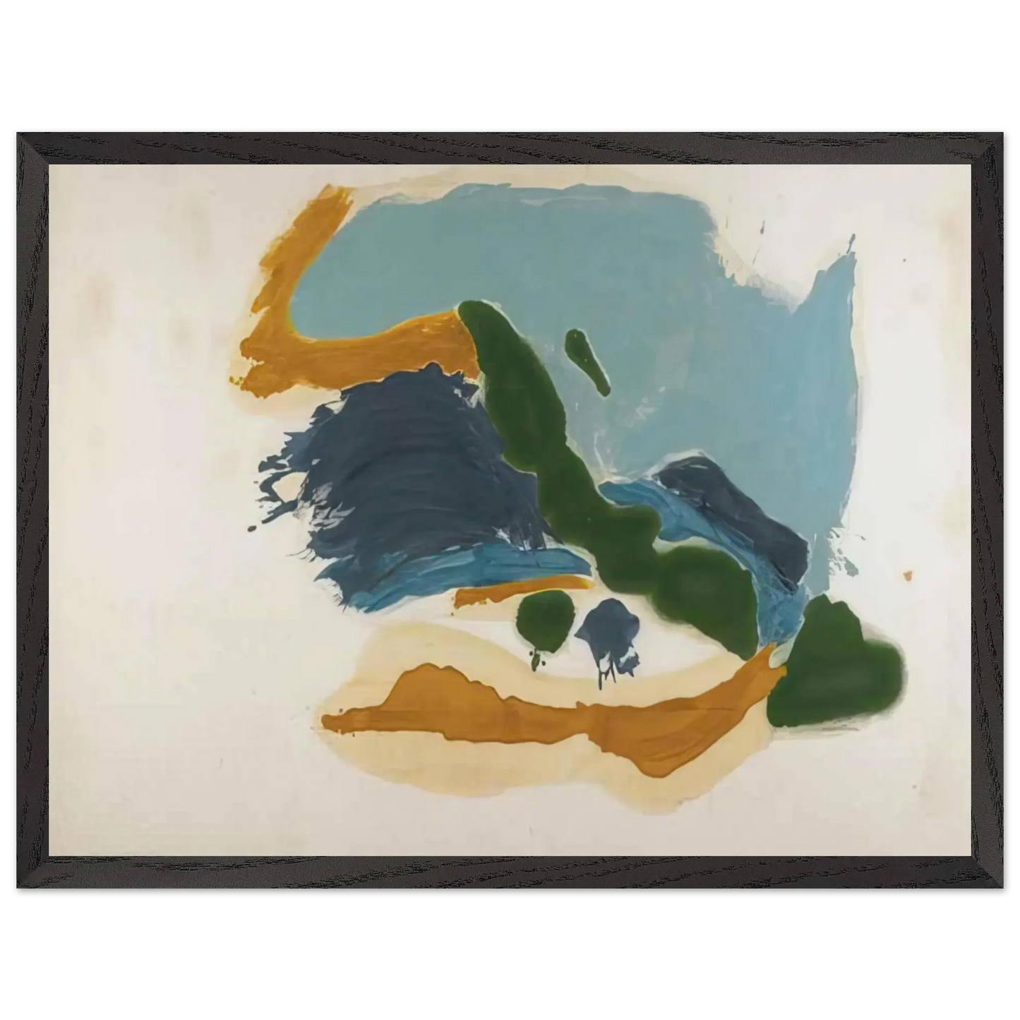 Helen Frankenthaler - Tuscany - 1963 Wall art - A1 (59.4 x 84.1  cm) - Premium Wooden Framed Poster With Fine Art Paper - White frame