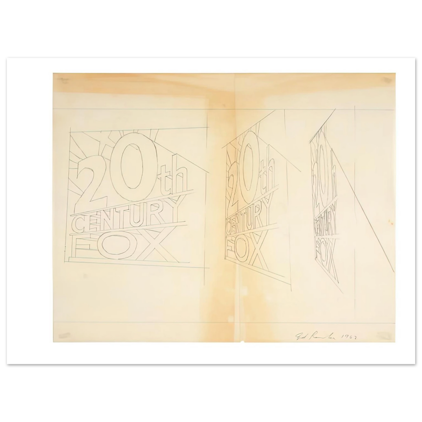 Edward Ruscha - TRADEMARK STUDY 2 1962  75x100 cm / 30x40inches Fine Art Poster