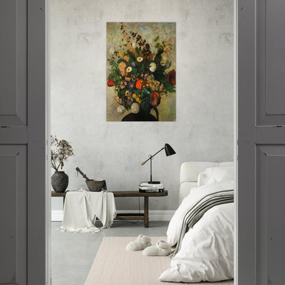 BOUQUET OF FLOWERS 5 - Odilon Redon Brushed Aluminum Print - 70x100 cm / 28x40 inches | Odilon Redon Aluminum Print | Odilon Redon Prints