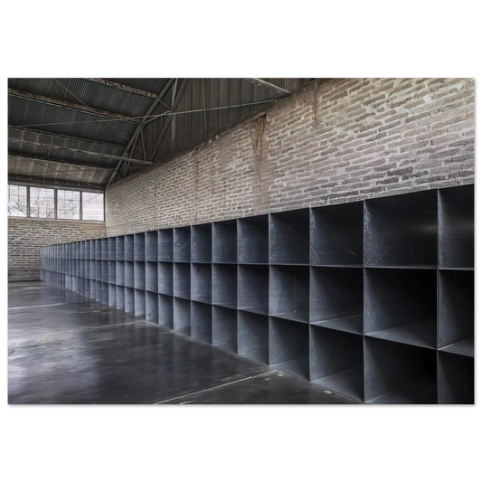 Untitled The Block - 1969 - Donald Judd Brushed Aluminum Print - 70x100 cm / 28x40 inches | Donald Judd Aluminum Print | Donald Judd Prints