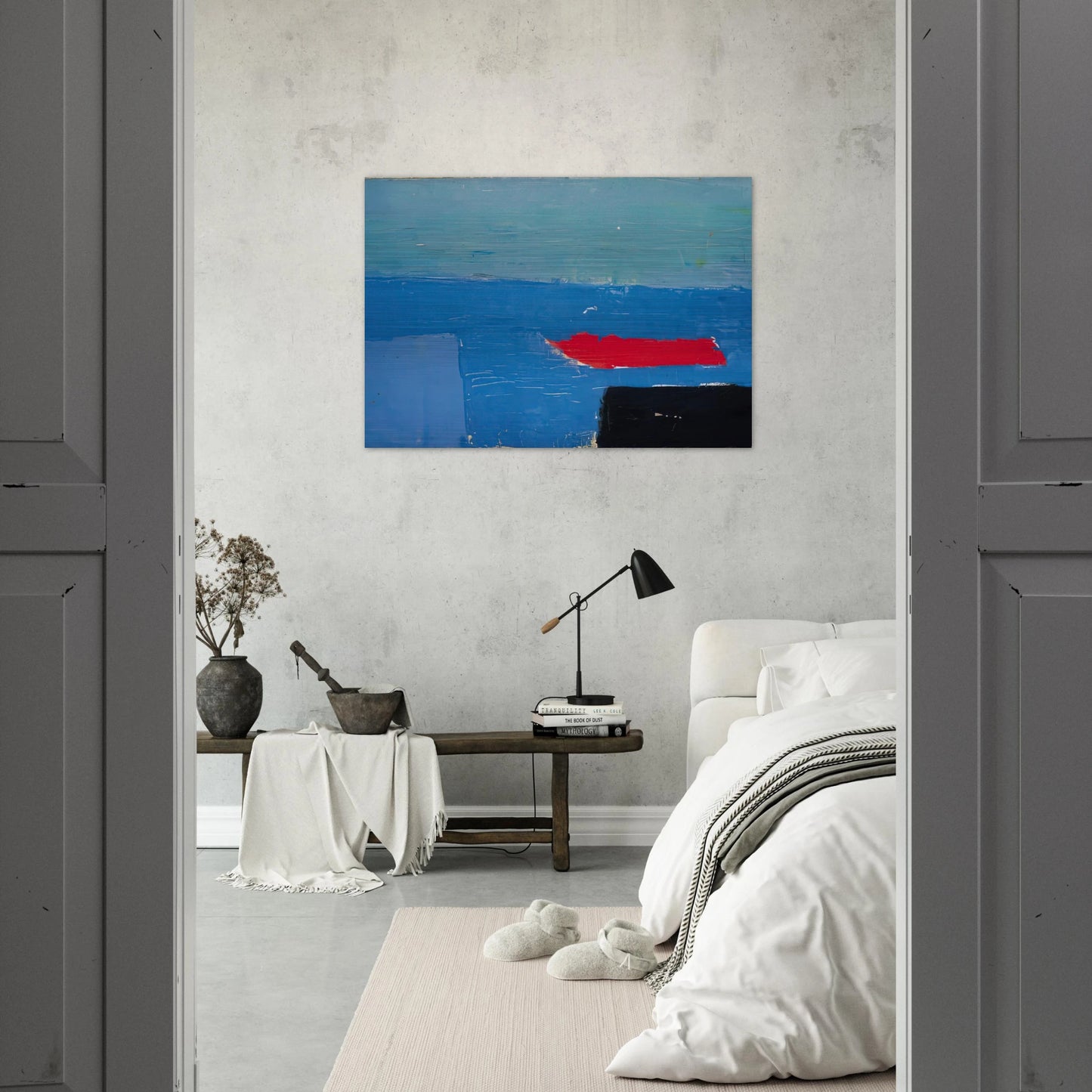 Bâteau - Lyrical Abstraction - Nicolas de Stael Brushed Aluminum Print - 70x100 cm / 28x40 inches | Nicolas de Stael Aluminum Print | Nicolas de Stael Prints