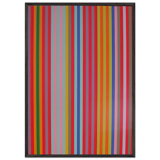 Yoyo - 1969 - Gene Davis 70x100 cm / 28x40 inches Framed Art Print – Black Wooden Frame