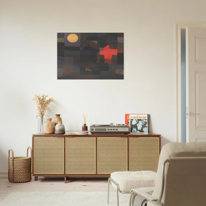 FIRE FULL MOON 1933 - Paul Klee Brushed Aluminum Print - 70x100 cm / 28x40 inches | Paul Klee Aluminum Print | Paul Klee Prints