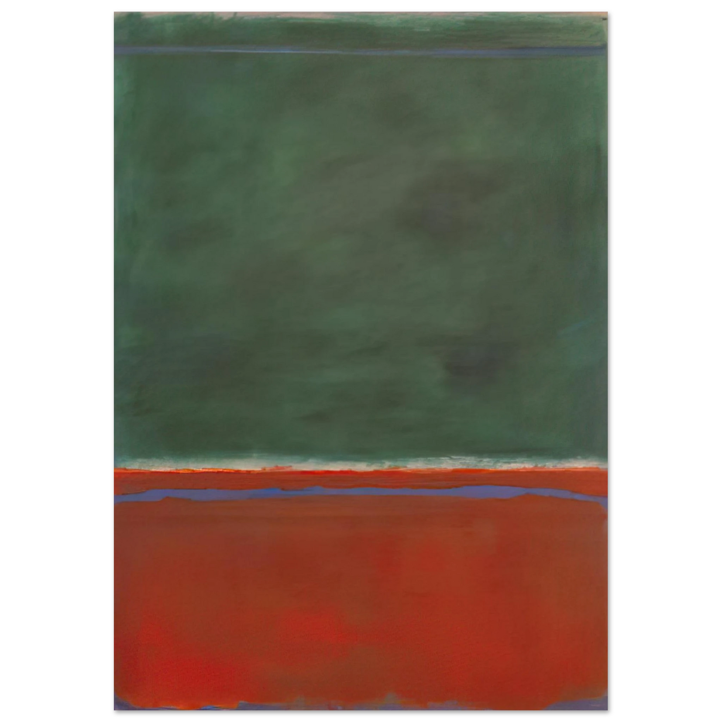 Mark Rothko - Green and Maroon - 1953 Wall Art - 60x80 cm / 24x32 inches - Premium Wooden Framed Poster With Fine Art Paper-canvas - Black frame
